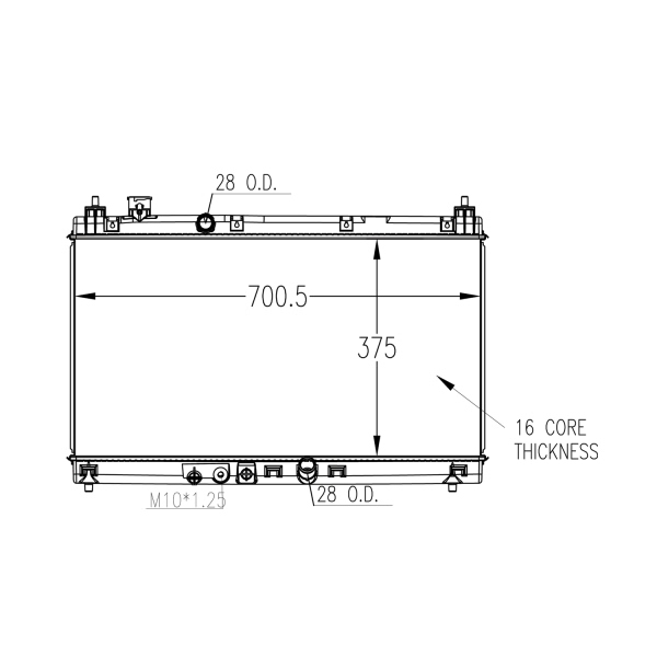 TYC Engine Coolant Radiator 13451