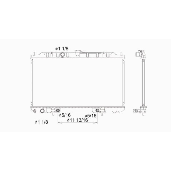 TYC Engine Coolant Radiator 2346