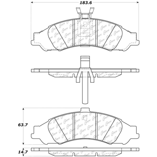 Centric Posi Quiet™ Ceramic Front Disc Brake Pads 105.10430