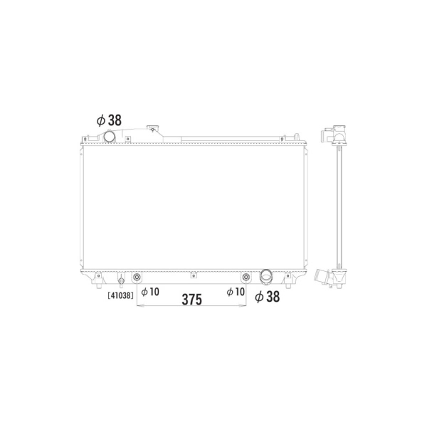 TYC Engine Coolant Radiator 2418