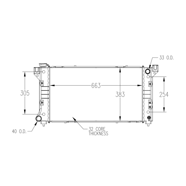 TYC Engine Coolant Radiator 1862