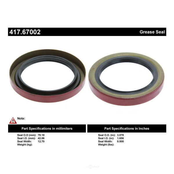 Centric Premium™ Front Inner Wheel Seal 417.67002