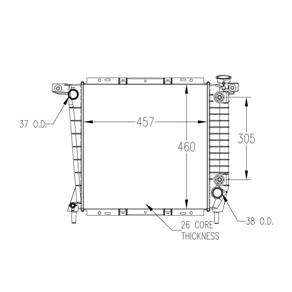 TYC Engine Coolant Radiator 1062