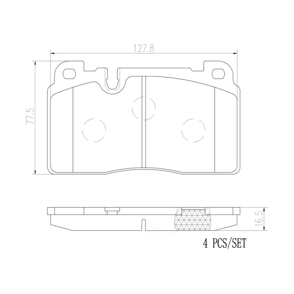 brembo Premium Ceramic Front Disc Brake Pads P85133N
