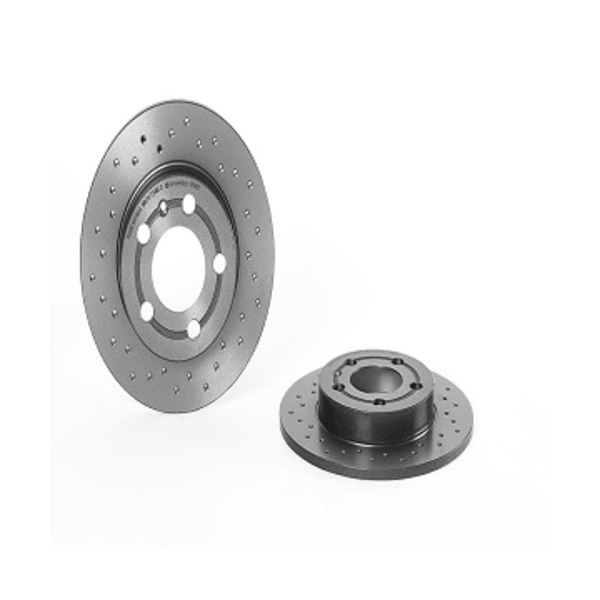 brembo Premium Xtra Cross Drilled UV Coated 1-Piece Rear Brake Rotors 08.9148.1X