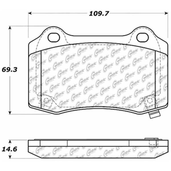Centric Posi Quiet™ Ceramic Rear Disc Brake Pads 105.10531