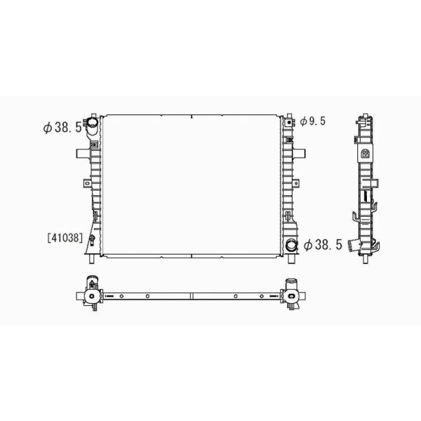 TYC Engine Coolant Radiator 2610