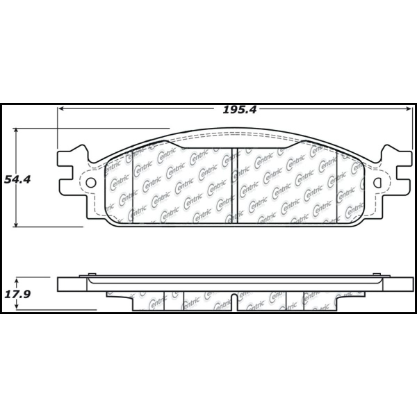 Centric Posi Quiet™ Extended Wear Semi-Metallic Front Disc Brake Pads 106.13760