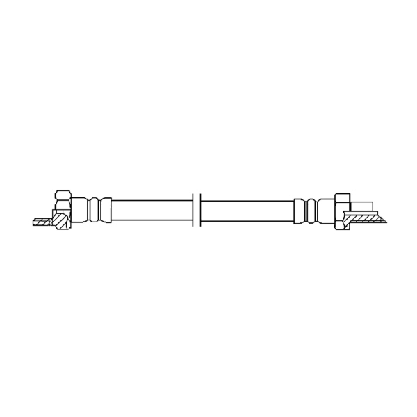 Centric Rear Lower Brake Hose 150.33010
