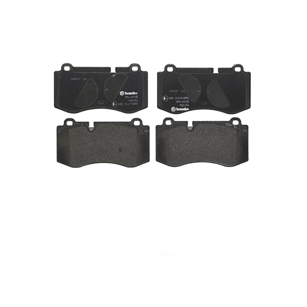 brembo Premium Low-Met OE Equivalent Front Brake Pads P50074