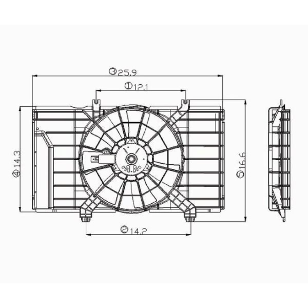 TYC Engine Cooling Fan 600630