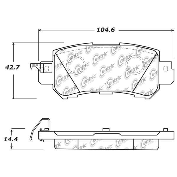 Centric Premium™ Ceramic Brake Pads With Shims And Hardware 301.16240