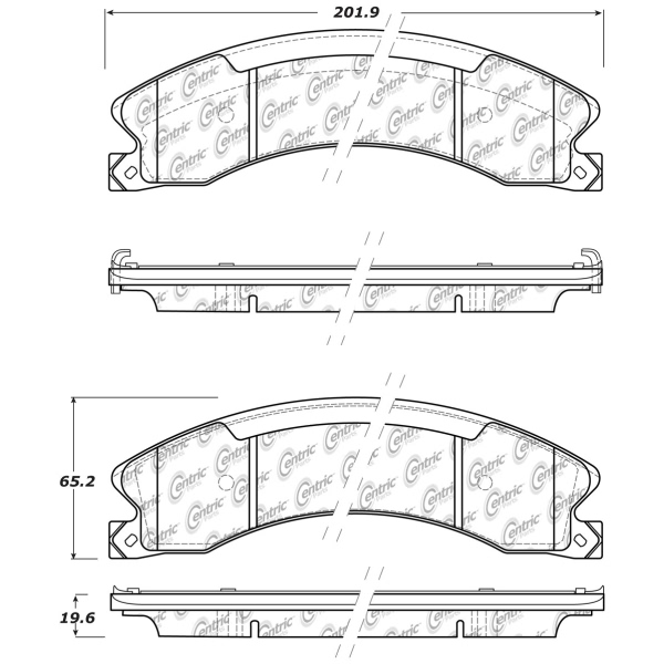 Centric Posi Quiet™ Ceramic Front Disc Brake Pads 105.15650