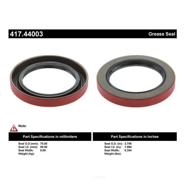 Centric Premium™ Axle Shaft Seal 417.44003