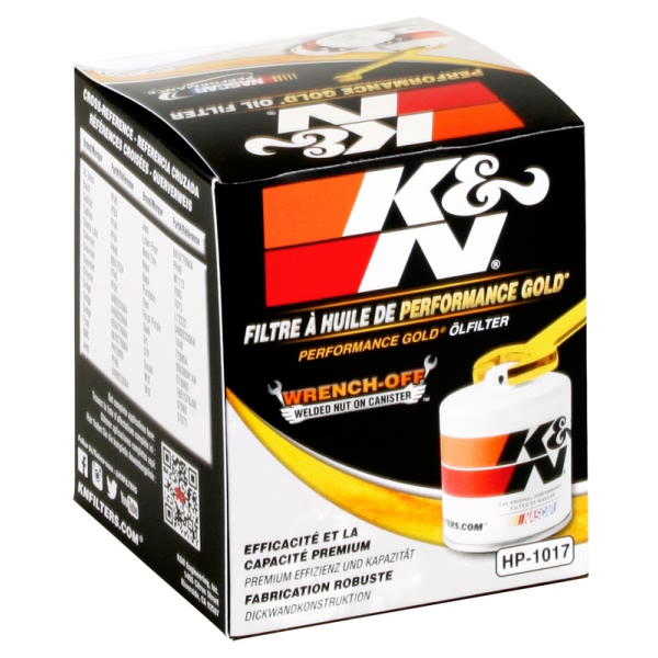 K&N Performance Gold™ Wrench-Off Oil Filter HP-1017