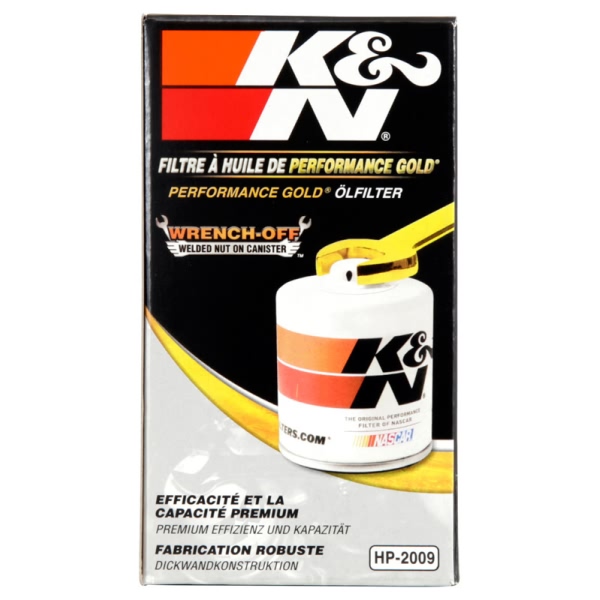 K&N Performance Gold™ Wrench-Off Oil Filter HP-2009