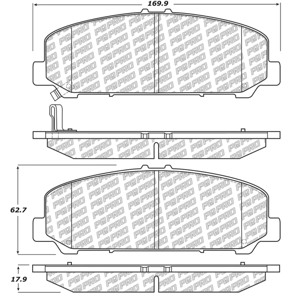 Centric Posi Quiet Pro™ Ceramic Front Disc Brake Pads 500.12860