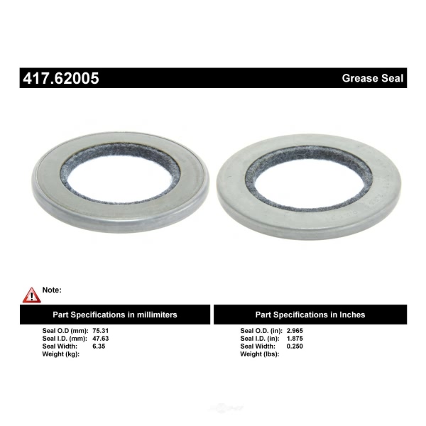 Centric Premium™ Front Inner Wheel Seal 417.62005