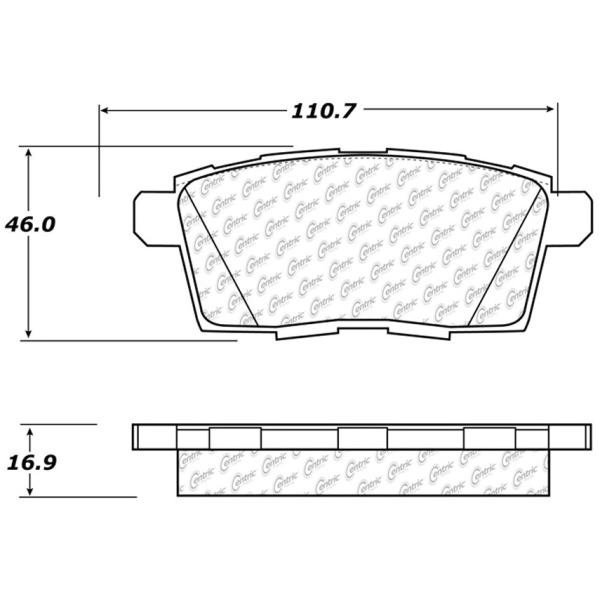 Centric Premium Ceramic Rear Disc Brake Pads 301.12590