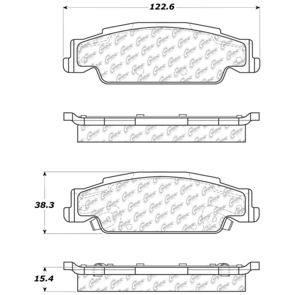 Centric Posi Quiet™ Ceramic Rear Disc Brake Pads 105.09220