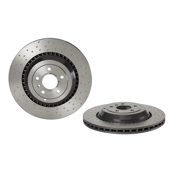brembo UV Coated Series Drilled Vented Rear Brake Rotor 09.C660.11