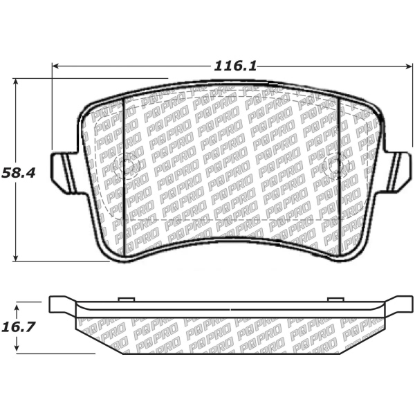 Centric Posi Quiet Pro™ Semi-Metallic Rear Disc Brake Pads 500.13861