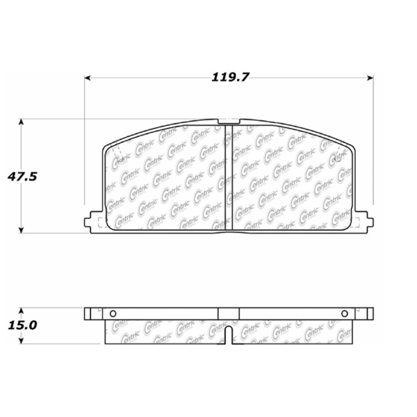 Centric Posi Quiet™ Semi-Metallic Front Disc Brake Pads 104.02420