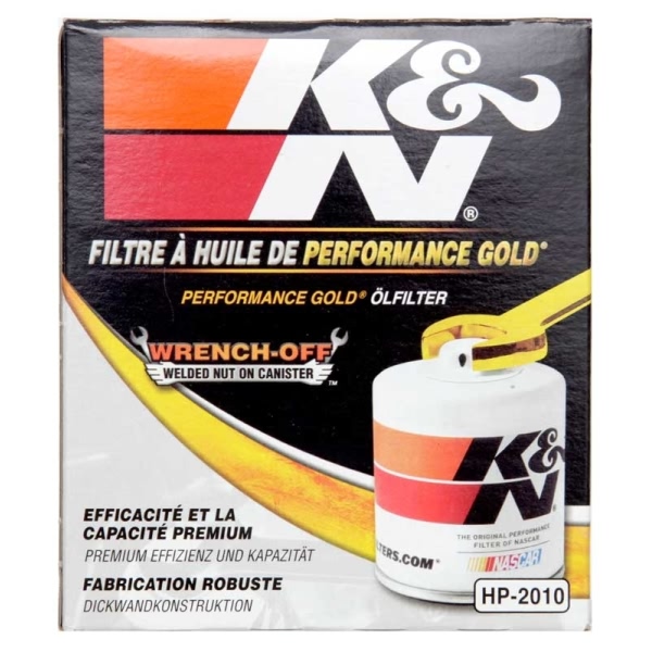 K&N Performance Gold™ Wrench-Off Oil Filter HP-2010