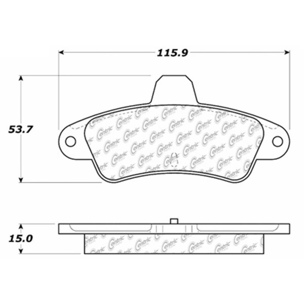 Centric Premium Semi-Metallic Rear Disc Brake Pads 300.06610