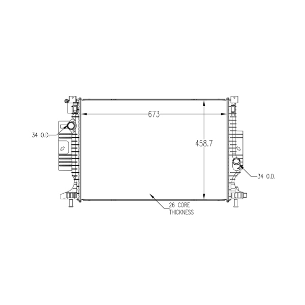 TYC Engine Coolant Radiator 13528