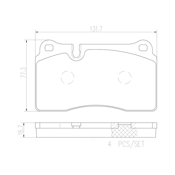 brembo Premium Ceramic Rear Disc Brake Pads P85110N