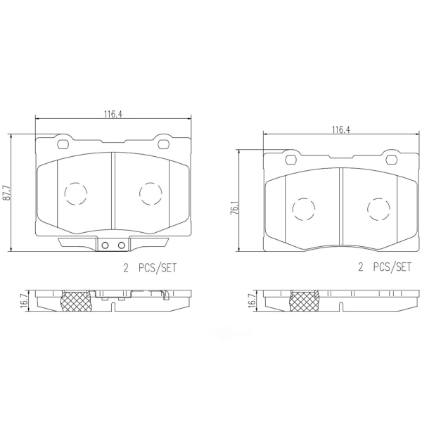 brembo Premium Ceramic Front Disc Brake Pads P28086N