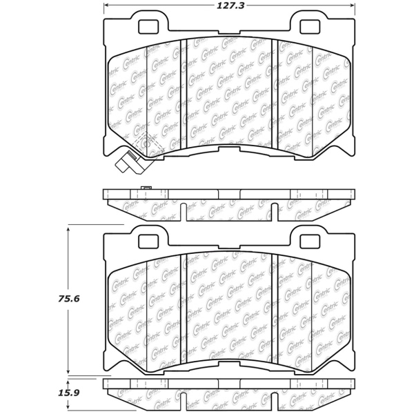 Centric Premium Ceramic Front Disc Brake Pads 301.13460