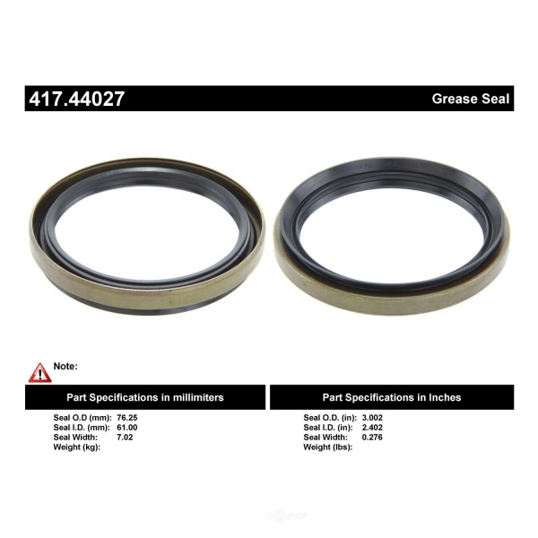 Centric Premium™ Front Outer Wheel Seal 417.44027