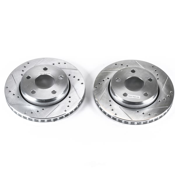 Power Stop PowerStop Evolution Performance Drilled, Slotted& Plated Brake Rotor Pair AR8780XPR