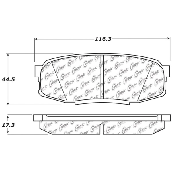 Centric Posi Quiet™ Ceramic Rear Disc Brake Pads 105.13040