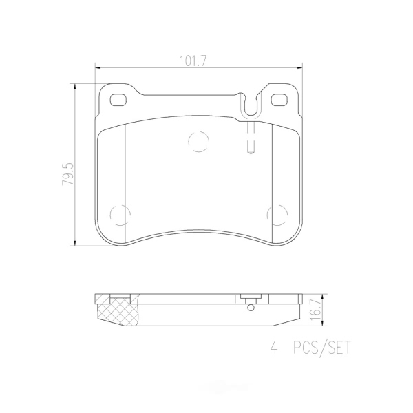 brembo Premium Ceramic Front Disc Brake Pads P50073N