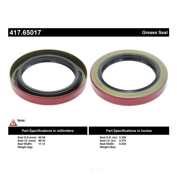 Centric Premium™ Axle Shaft Seal 417.65016