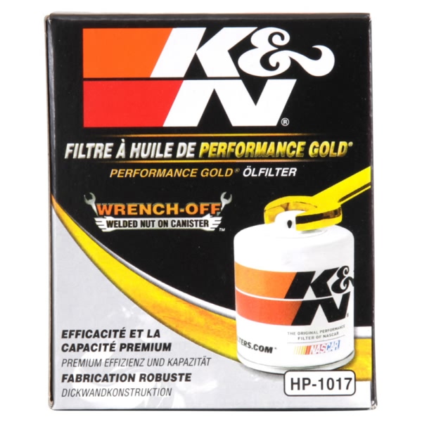 K&N Performance Gold™ Wrench-Off Oil Filter HP-1017