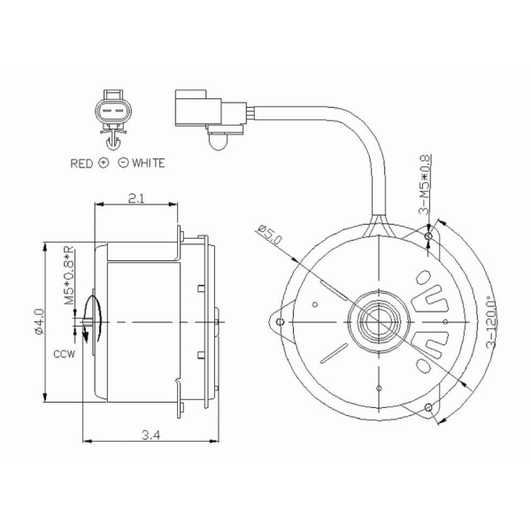 TYC Driver Side Engine Cooling Fan Motor 630670