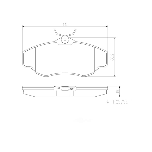 brembo Premium Ceramic Front Disc Brake Pads P44008N