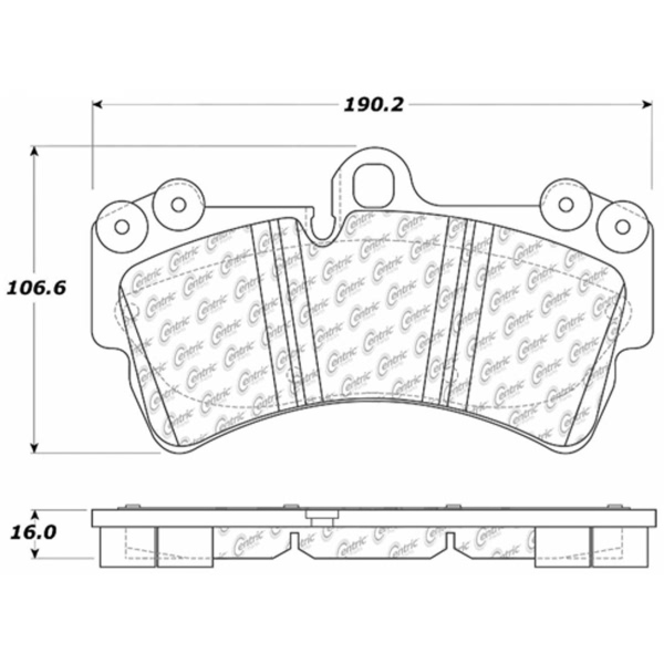 Centric Posi Quiet™ Semi-Metallic Front Disc Brake Pads 104.09770