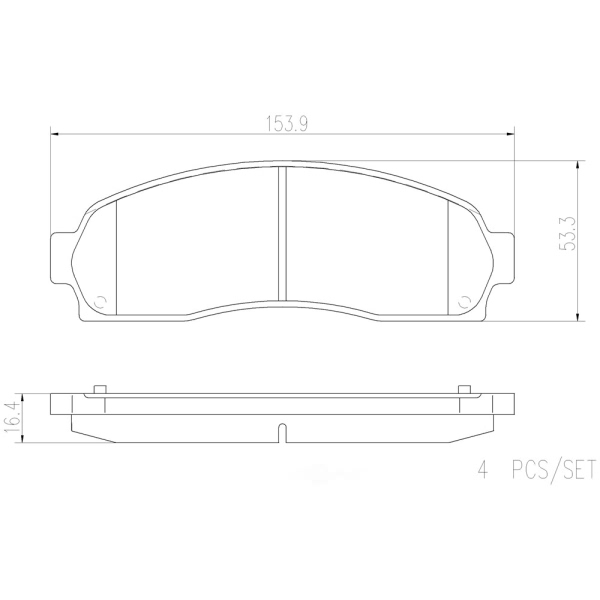 brembo Premium Ceramic Front Disc Brake Pads P24081N