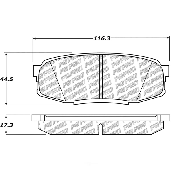 Centric Posi Quiet Pro™ Ceramic Rear Disc Brake Pads 500.13040