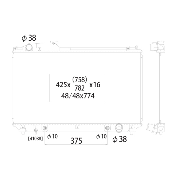 TYC Engine Coolant Radiator 2418