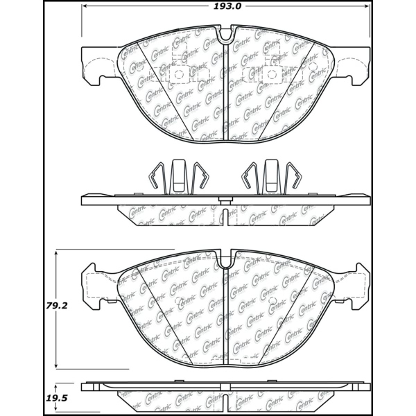 Centric Posi Quiet™ Ceramic Front Disc Brake Pads 105.13810