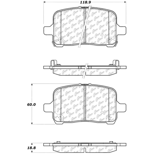 Centric Premium Ceramic Front Disc Brake Pads 301.10280