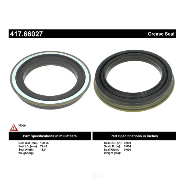 Centric Premium™ Axle Shaft Seal 417.66027