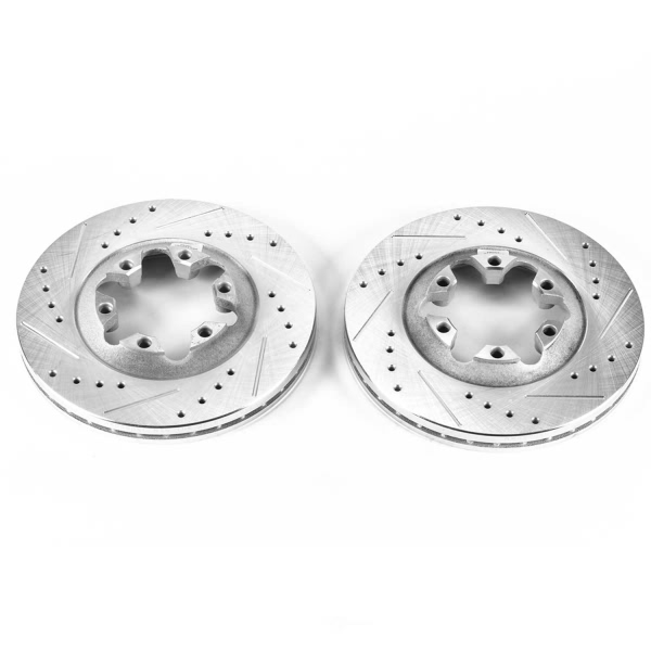 Power Stop PowerStop Evolution Performance Drilled, Slotted& Plated Brake Rotor Pair AR8653XPR