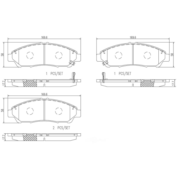 brembo Premium Ceramic Front Disc Brake Pads P28074N